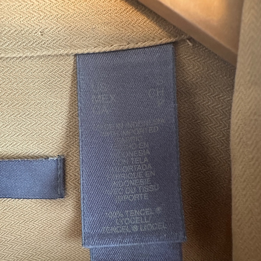 Liz Claiborne Brown Khaki Shirt - Picture 3 of 5